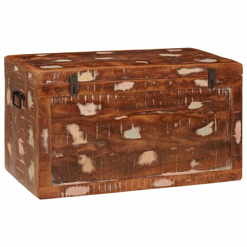 vidaXL Aufbewahrungsbox mit Speicher mit Tür Braun Massivholz Mango