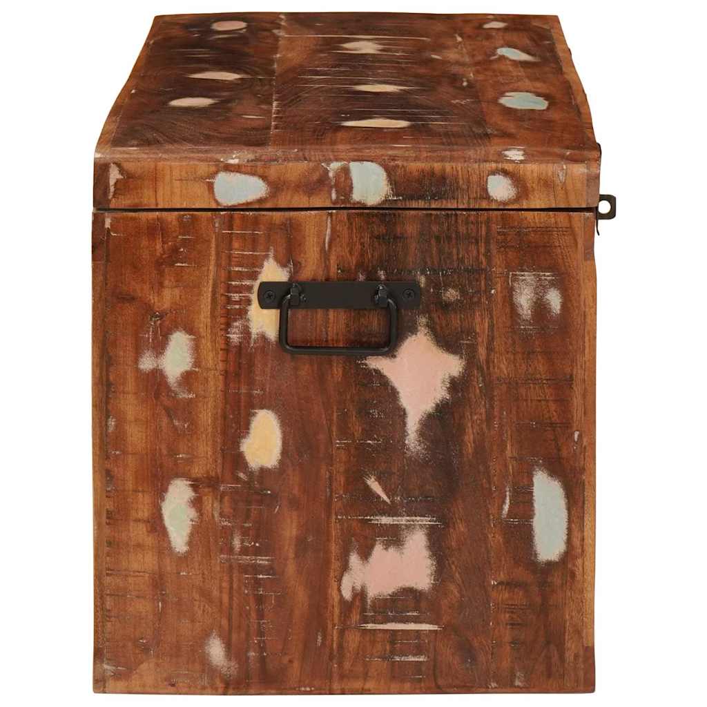 vidaXL Aufbewahrungsbox mit Speicher mit Tür Braun Massivholz Mango