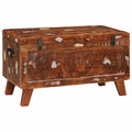 vidaXL Aufbewahrungsbox mit Speicher 70 x 35 x 40 cm Massives Altholz