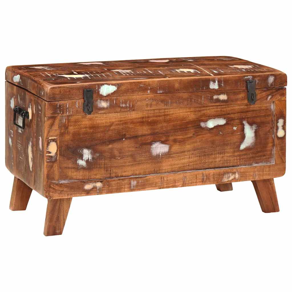 vidaXL Aufbewahrungsbox mit Speicher 70 x 35 x 40 cm Massives Altholz