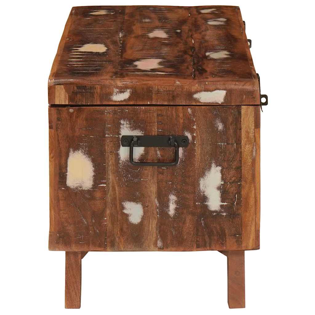 vidaXL Aufbewahrungsbox mit Speicher 70 x 35 x 40 cm Massives Altholz