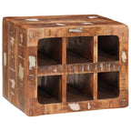 vidaXL Weinregal Braun 44 x 30 x 35 cm Massives upgecyceltes Holz