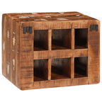 vidaXL Weinregal Braun 44 x 30 x 35 cm Massives upgecyceltes Holz