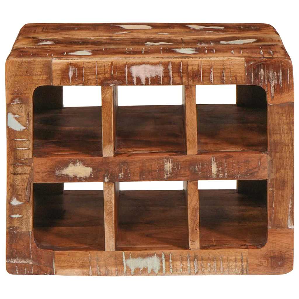 vidaXL Weinregal Braun 44 x 30 x 35 cm Massives upgecyceltes Holz