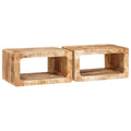 vidaXL Nachttisch 2 pcs Braun 45 x 30 x 24 cm Massivholz Mango