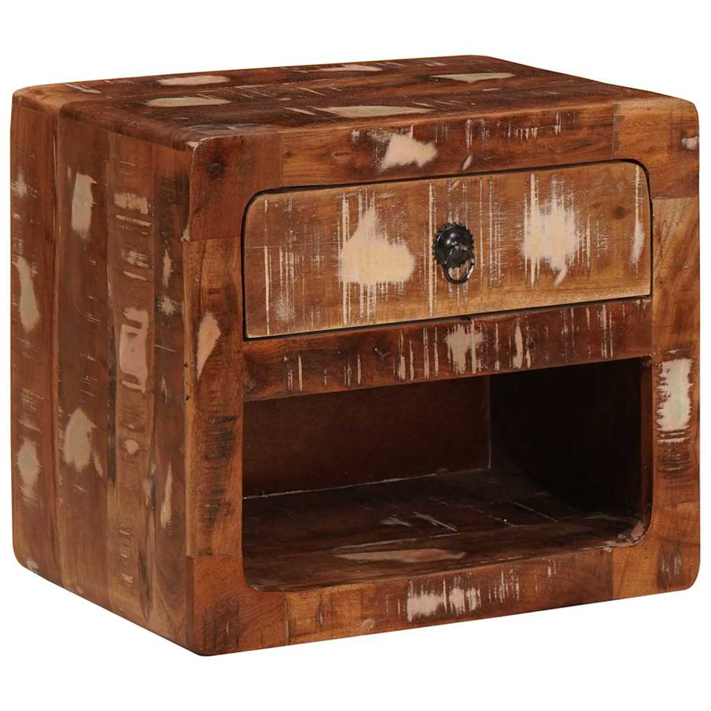 vidaXL Wandregal Nachtschrank mit Regal Mehrfarbig 40 x 30 x 36 cm