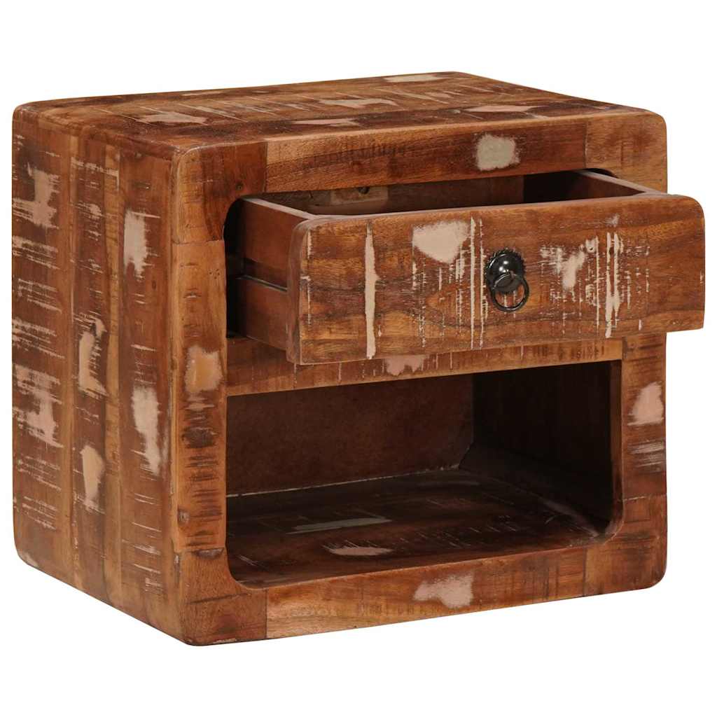 vidaXL Wandregal Nachtschrank mit Regal Mehrfarbig 40 x 30 x 36 cm