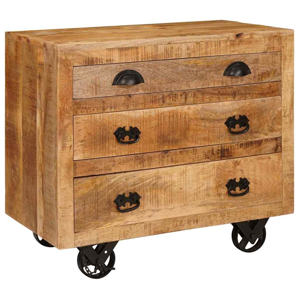 vidaXL Seitenschrank Braun 70 x 38 x 63 cm Massivholz Mango