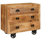 vidaXL Seitenschrank Braun 70 x 38 x 63 cm Massivholz Mango