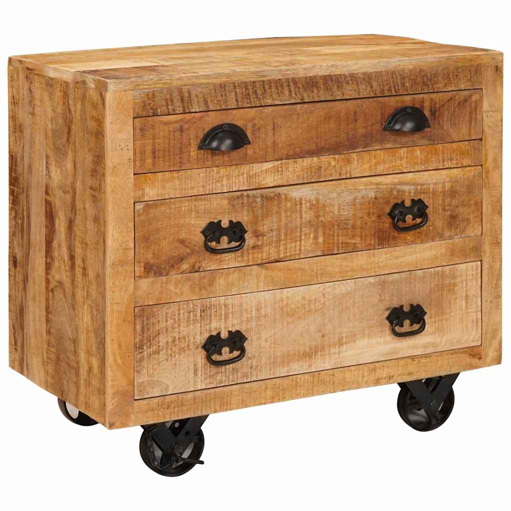 vidaXL Seitenschrank Braun 70 x 38 x 63 cm Massivholz Mango
