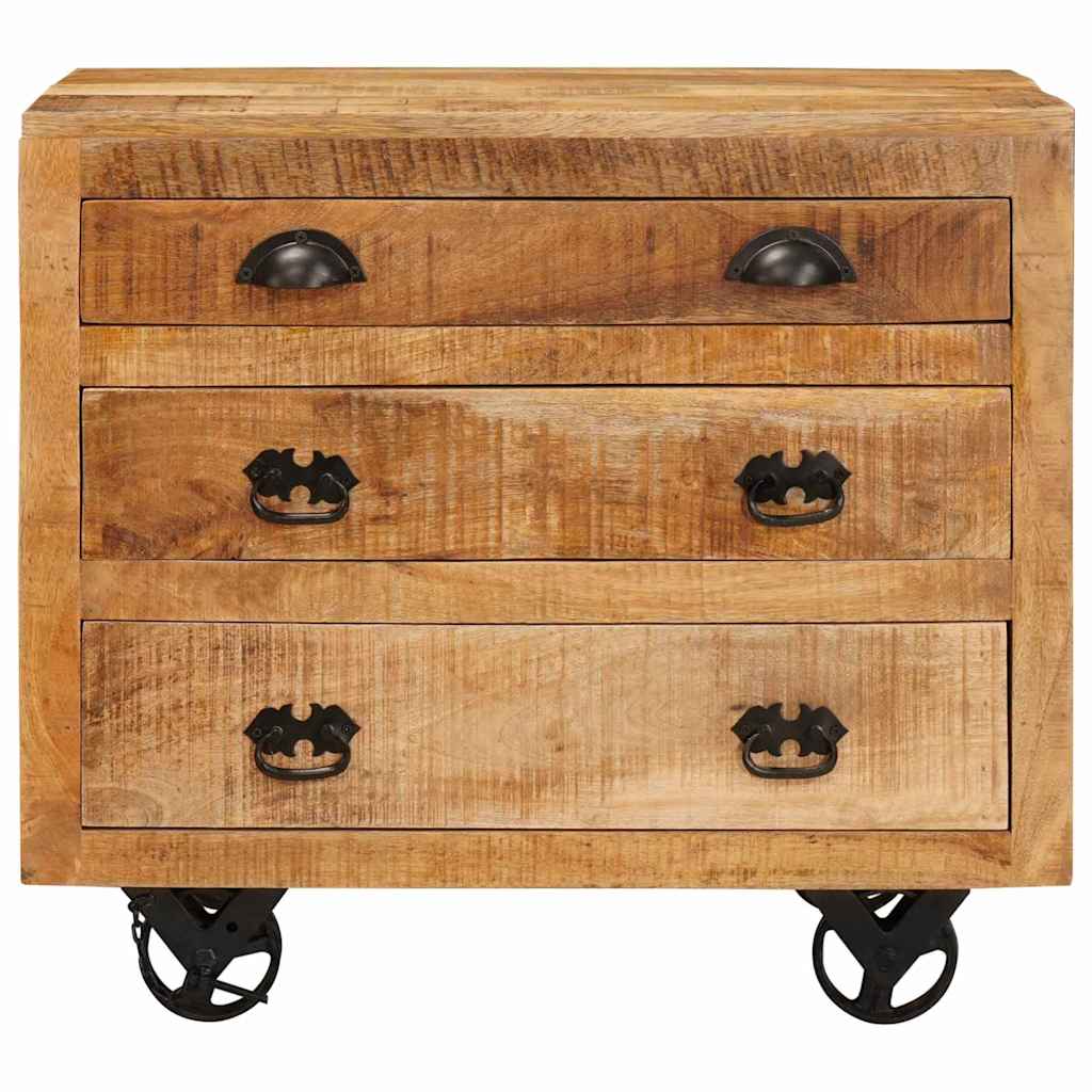 vidaXL Seitenschrank Braun 70 x 38 x 63 cm Massivholz Mango