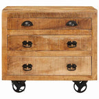 vidaXL Seitenschrank Braun 70 x 38 x 63 cm Massivholz Mango