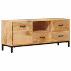 vidaXL TV-Ständer Braun 110 x 30 x 46 cm Massivholz Mango