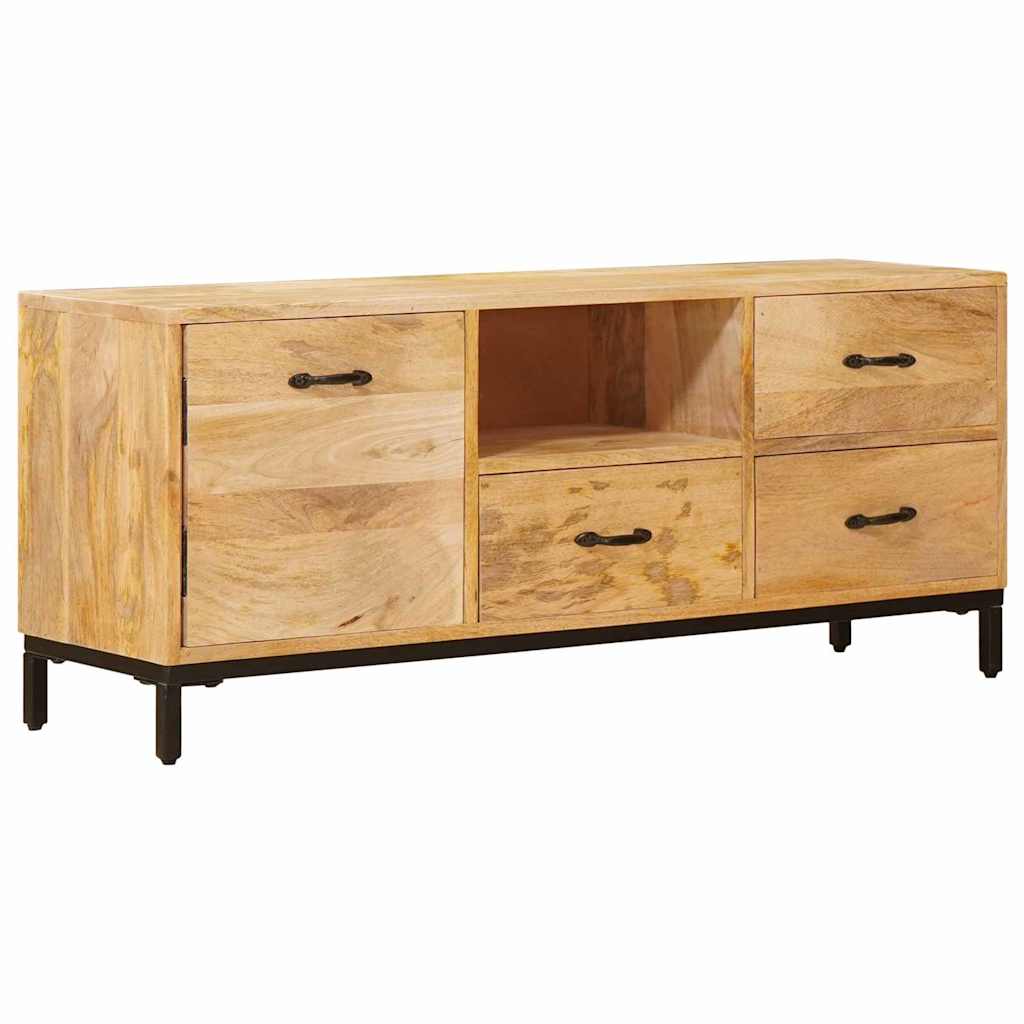 vidaXL TV-Ständer Braun 110 x 30 x 46 cm Massivholz Mango