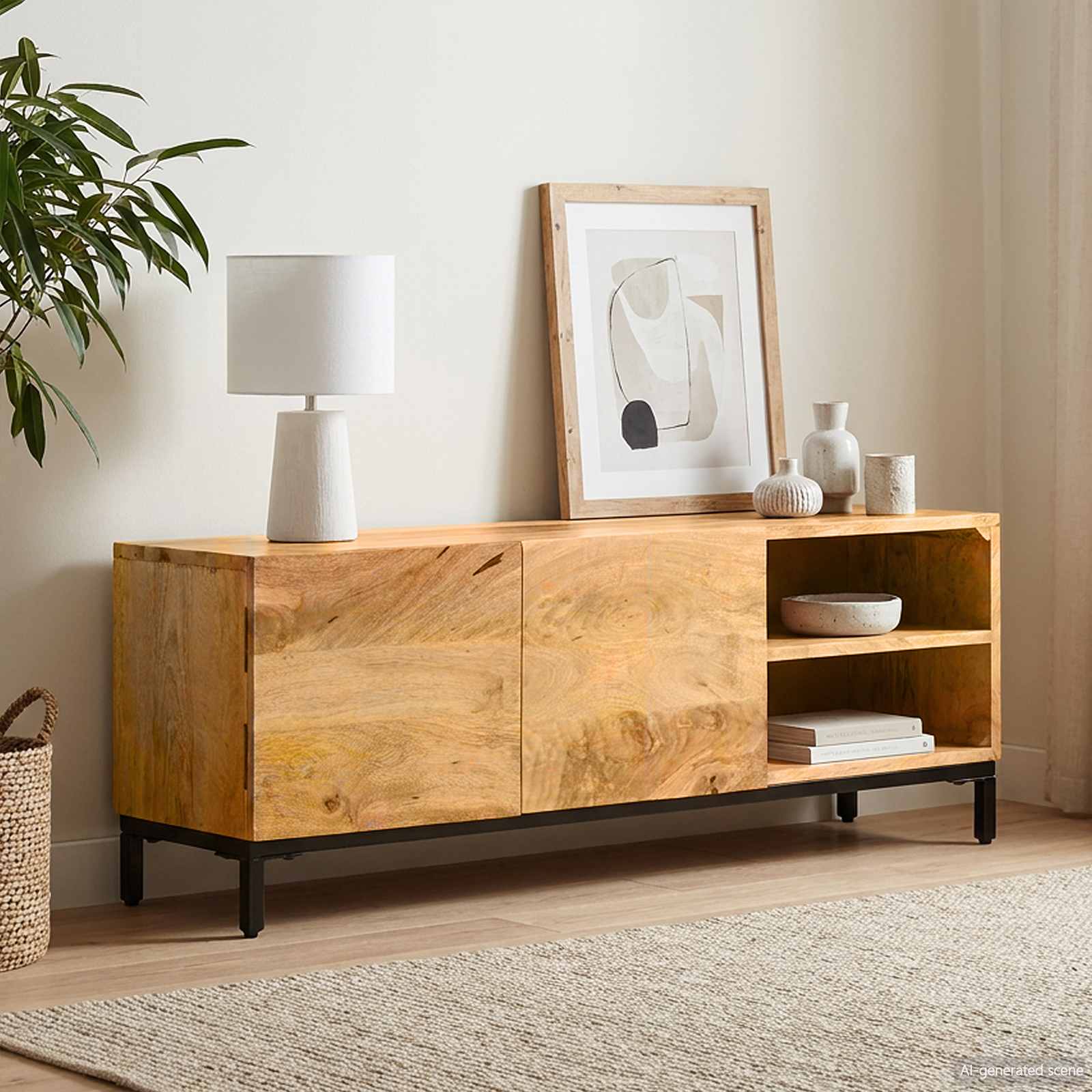 vidaXL Stauraumschränke Braun 110 x 30 x 40 cm Massivholz Mango
