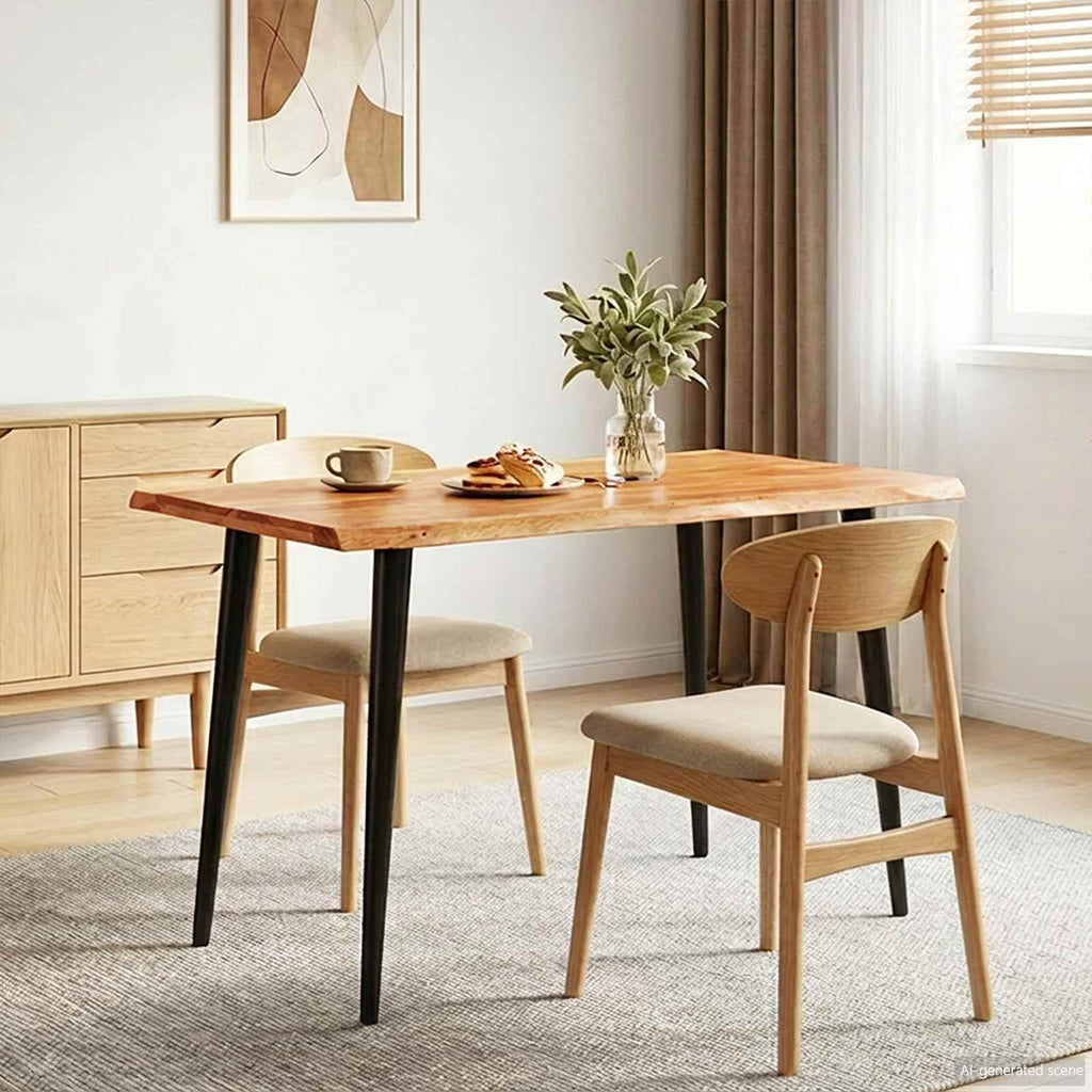 vidaXL Esstische Braun und Schwarz 110 x 55 x 78 cm Massivholz Mango