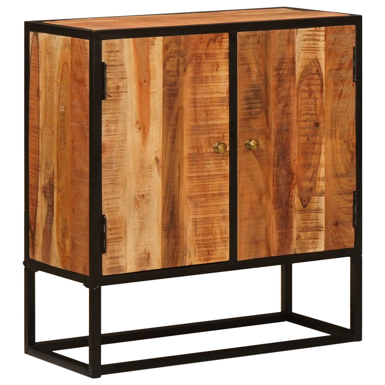 vidaXL Sideboard mit Tür Beta Natur 70 x 30 x 75 cm Massives Akazienholz