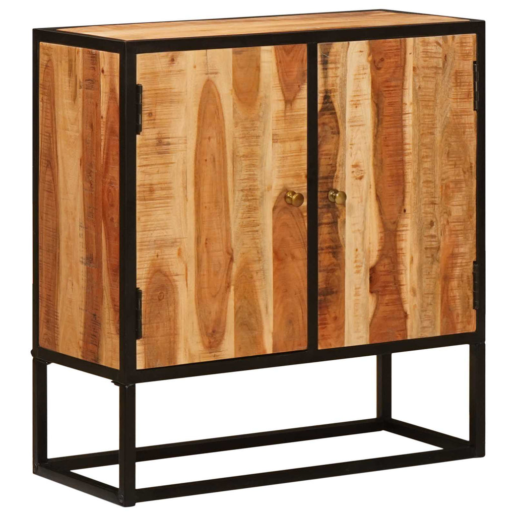 vidaXL Sideboard mit Tür Beta Natur 70 x 30 x 75 cm Massives Akazienholz