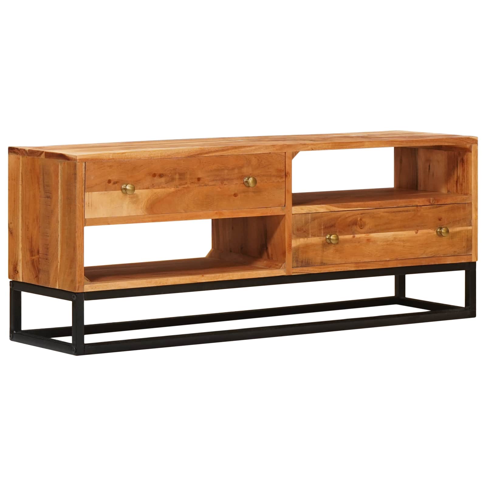 vidaXL TV-Schränk Natur 110 x 30 x 44 cm Massivholz Akazie