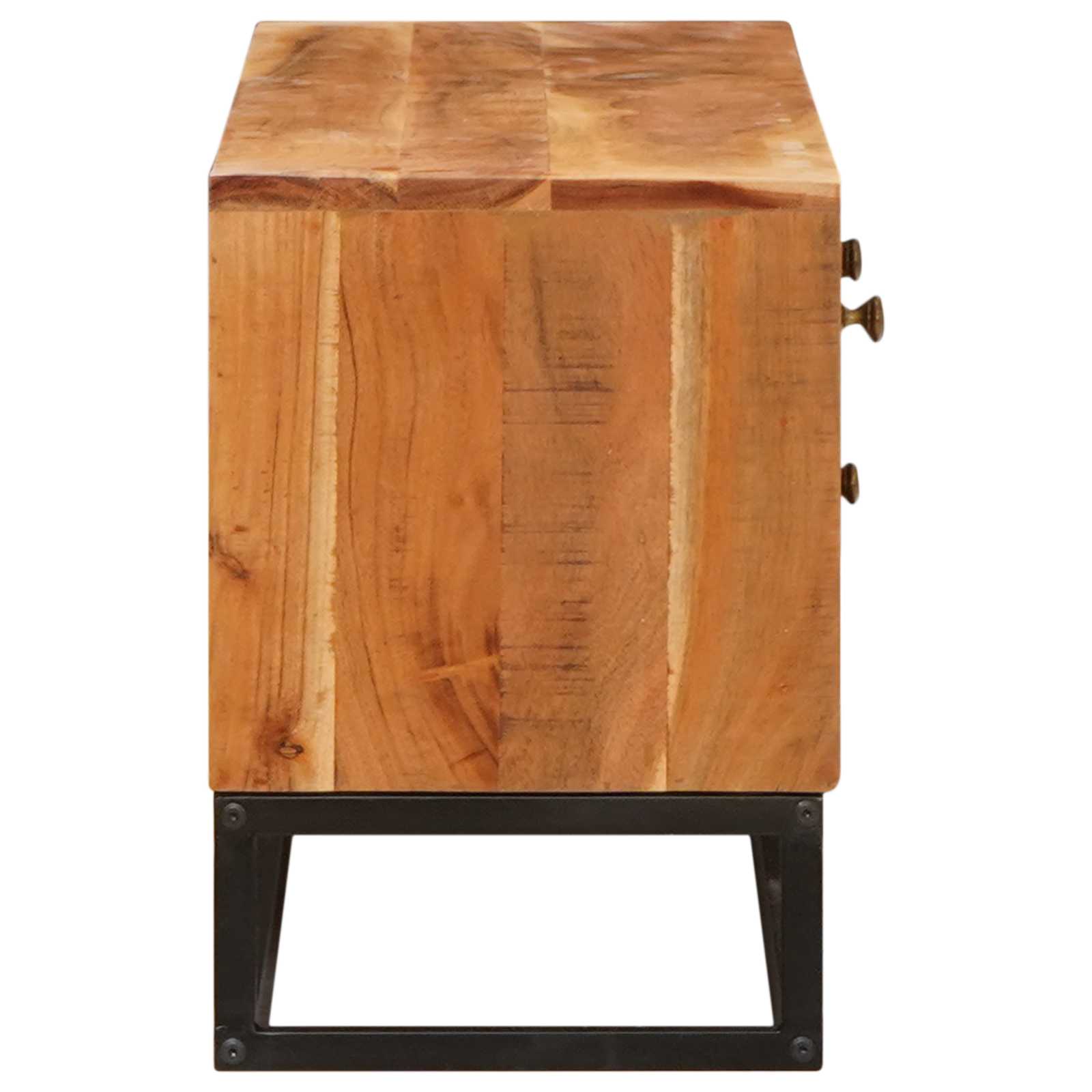 vidaXL TV-Schränk Natur 110 x 30 x 44 cm Massivholz Akazie