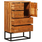 vidaXL Schubladenkommode Natur 55 x 30 x 90 cm Massivholz Akazie