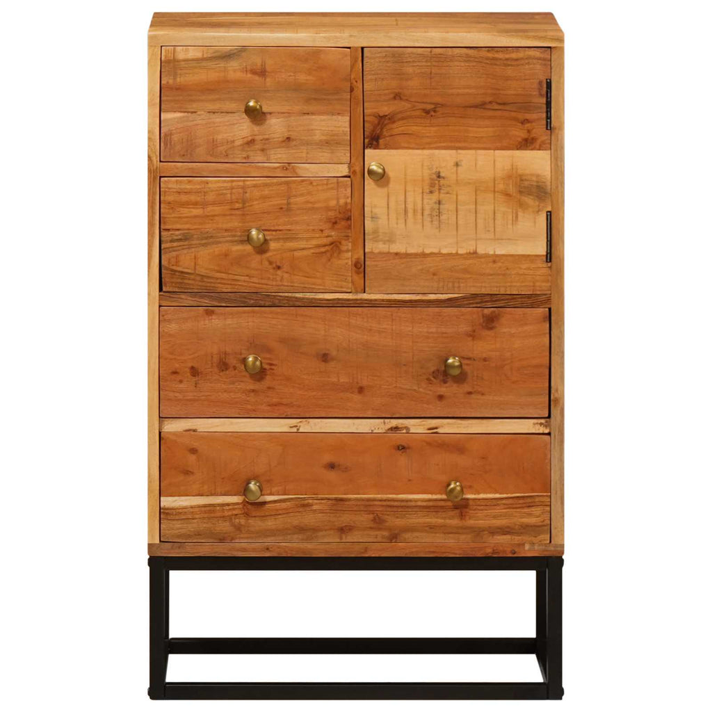 vidaXL Schubladenkommode Natur 55 x 30 x 90 cm Massivholz Akazie