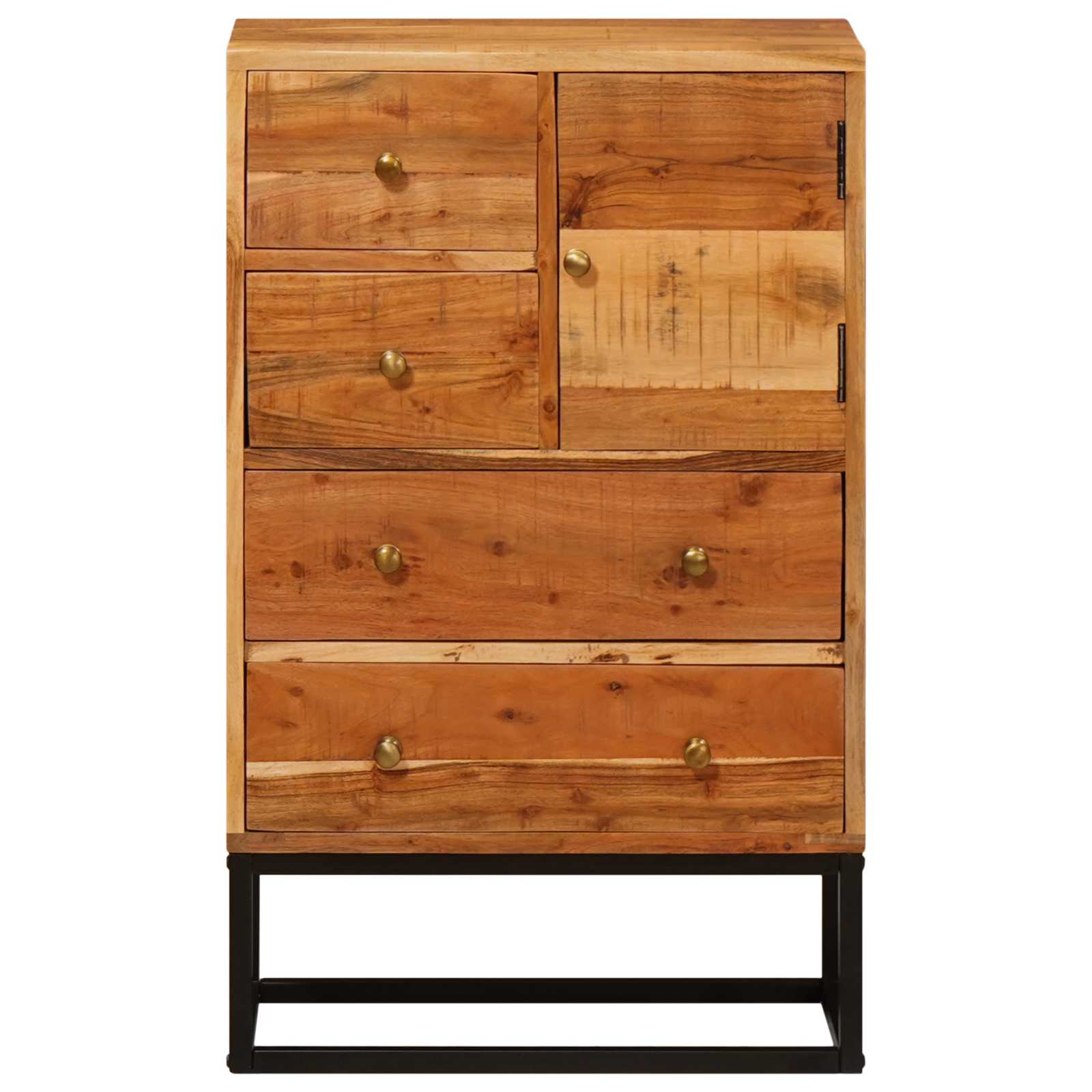 vidaXL Schubladenkommode Natur 55 x 30 x 90 cm Massivholz Akazie