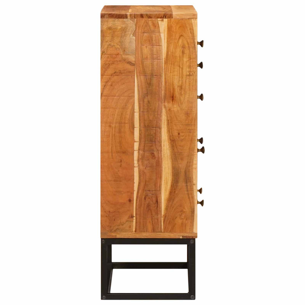vidaXL Schubladenkommode Natur 55 x 30 x 90 cm Massivholz Akazie