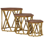 vidaXL Couchtische Braun 55 x 55 x 50 cm Massivholz Mango