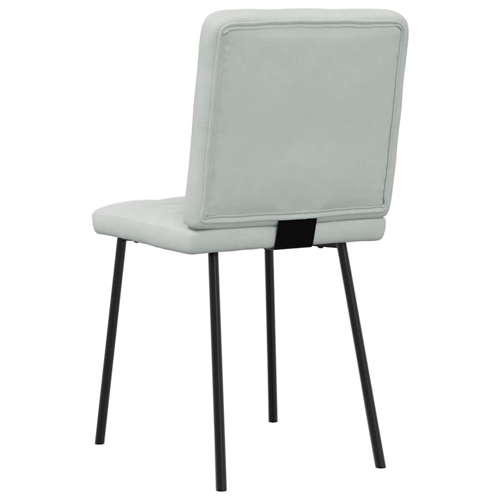 vidaXL Esszimmerstühle 2 Stk. Hellgrau Samt
