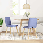 vidaXL Esszimmerstühle 2 Stk. Jeansblau Stoff