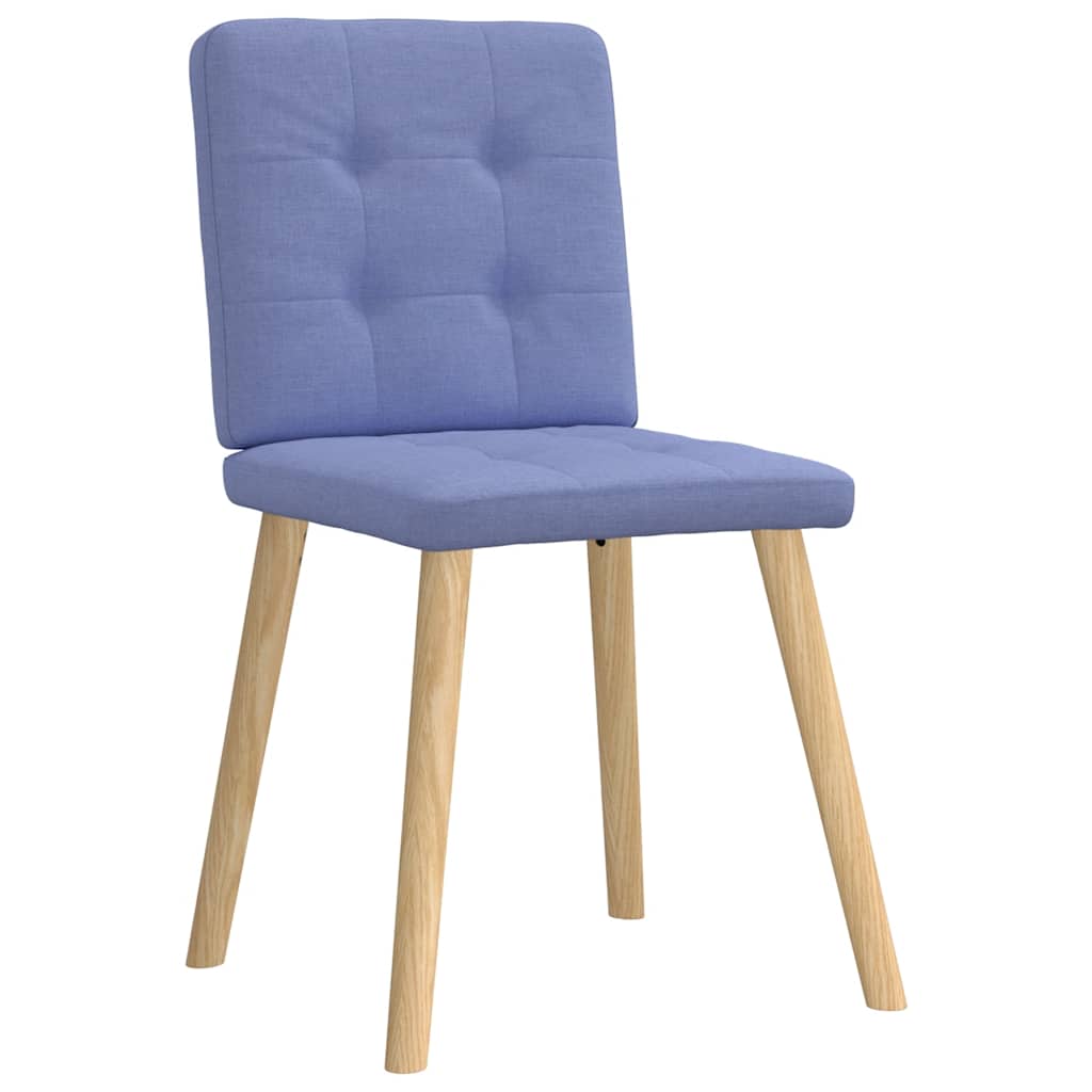 vidaXL Esszimmerstühle 2 Stk. Jeansblau Stoff