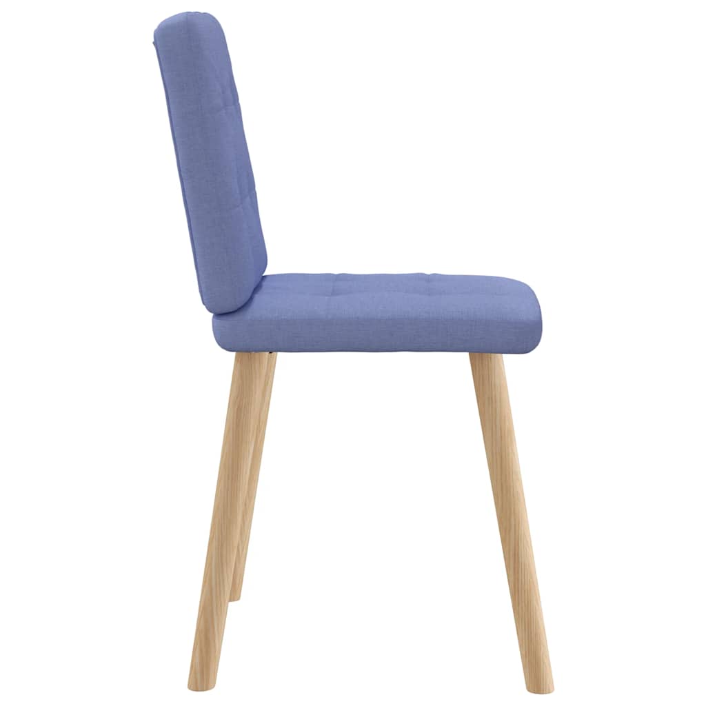vidaXL Esszimmerstühle 2 Stk. Jeansblau Stoff