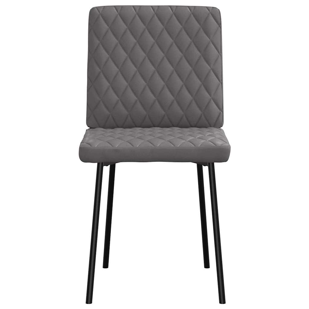 vidaXL Esszimmerstühle 2 Stk. Grau Kunstleder