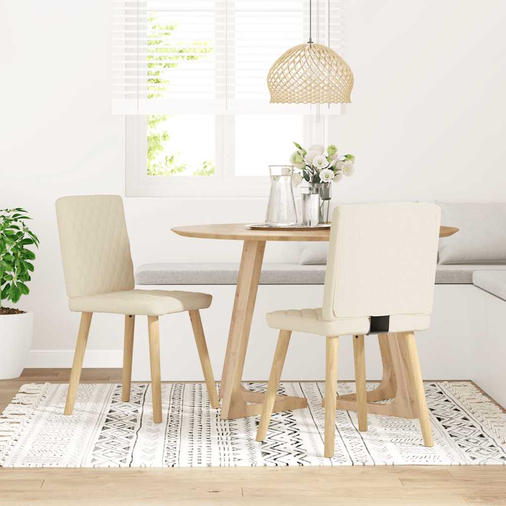 vidaXL Esszimmerstühle 2 Stk. Leinen