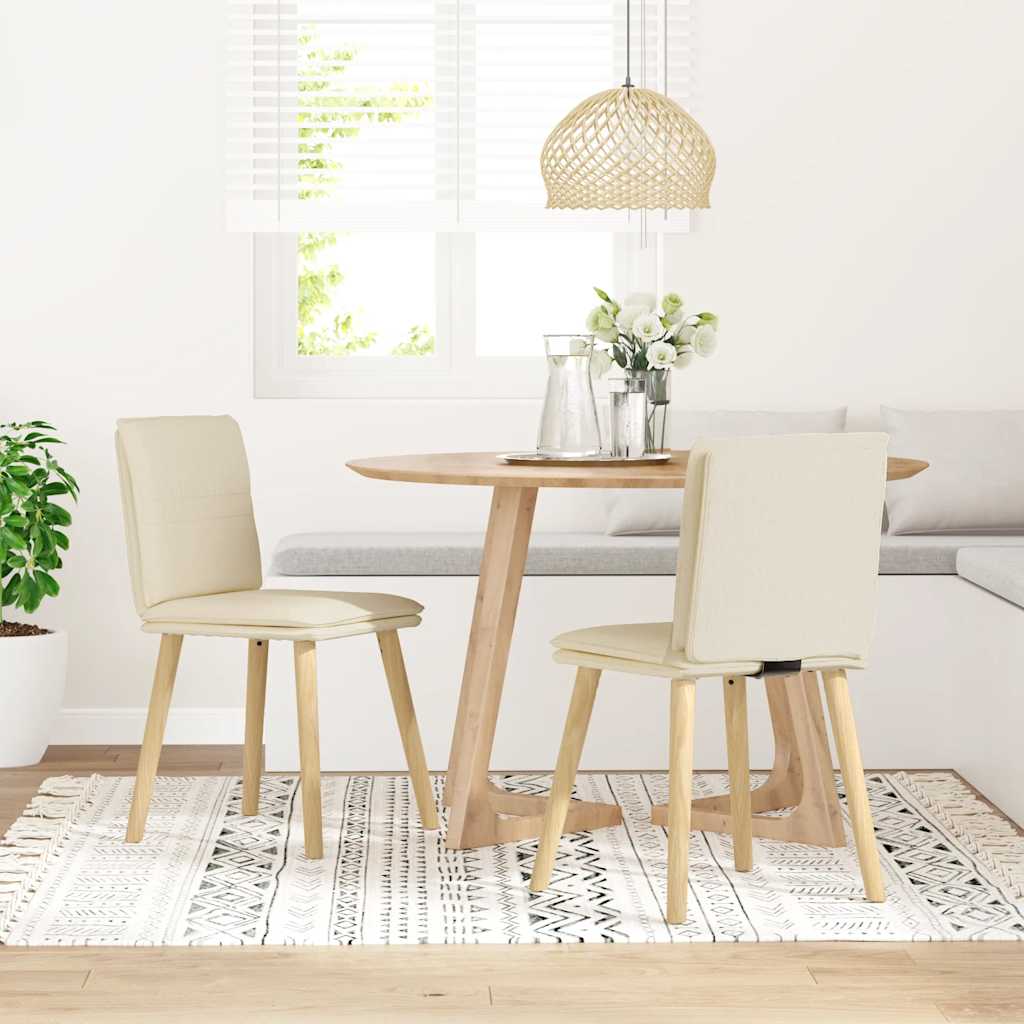 vidaXL Esszimmerstühle 2 Stk. Leinen