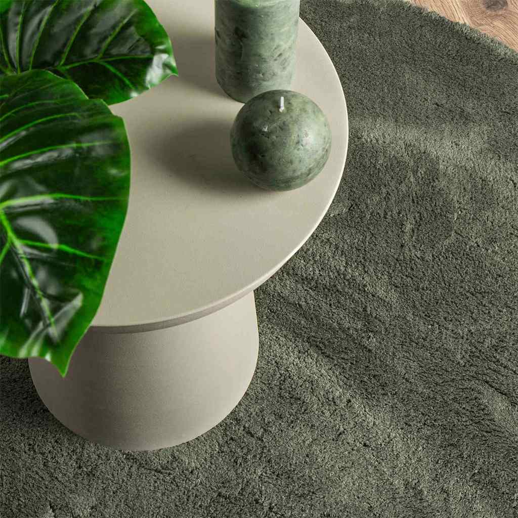 vidaXL Bereichsteppiche Oval HUARTE Waldgrün 80 x 150 cm