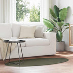 vidaXL Bereichsteppiche Oval HUARTE Waldgrün 80 x 150 cm