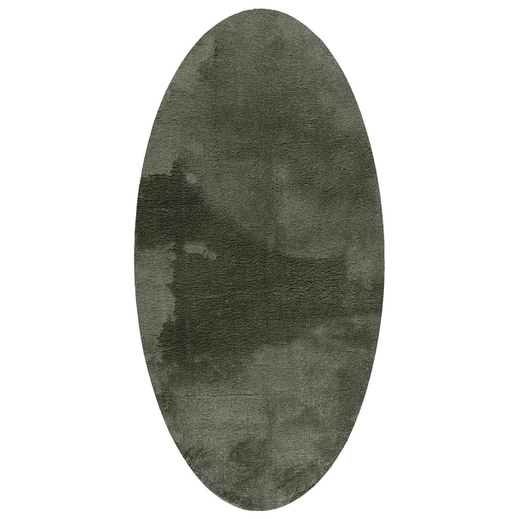 vidaXL Bereichsteppiche Oval HUARTE Waldgrün 80 x 150 cm