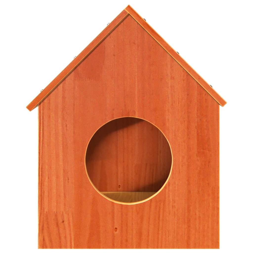vidaXL Katzenhaus Wachsbraun 41x50x50 cm Massivholz Kiefer