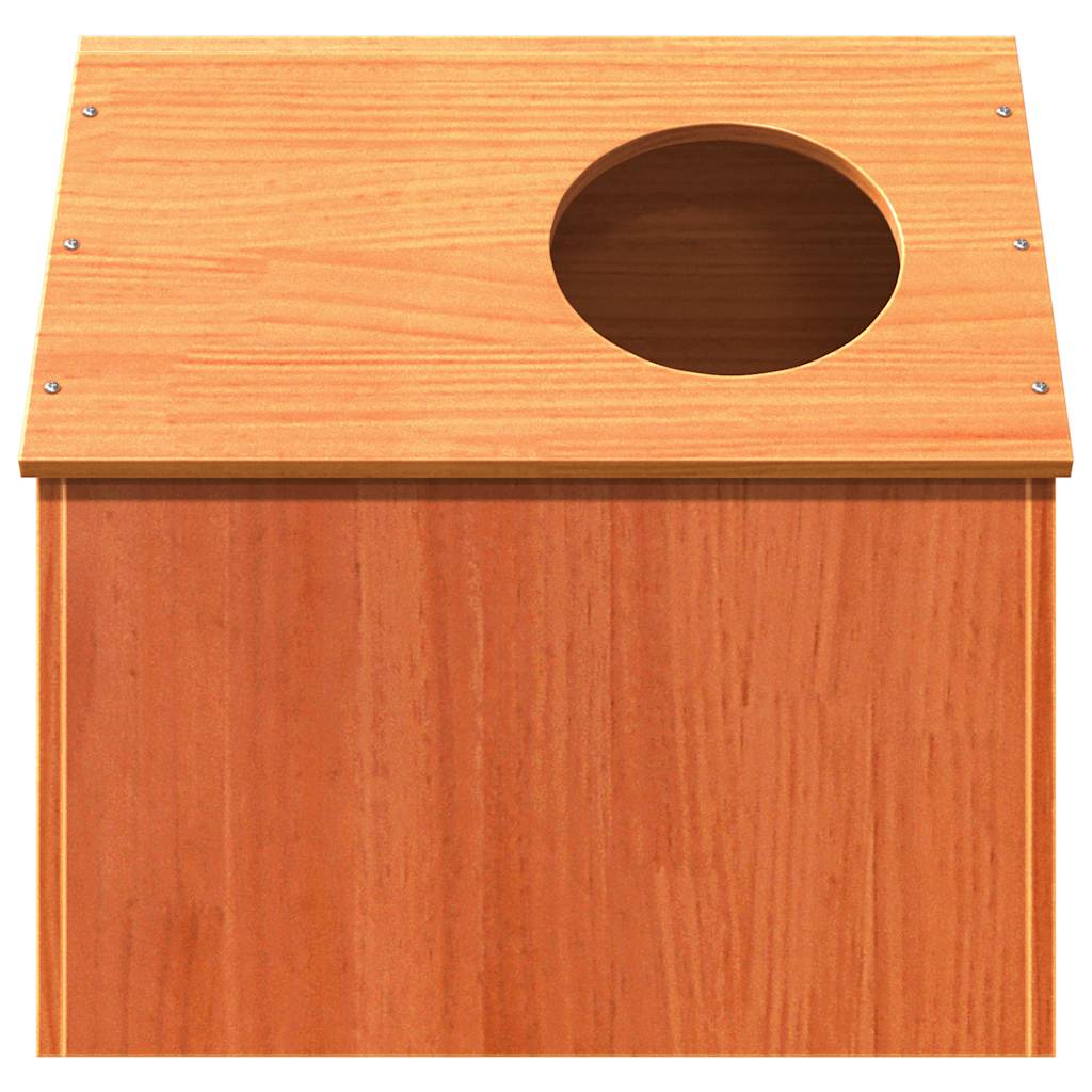 vidaXL Katzenhaus Wachsbraun 41x50x50 cm Massivholz Kiefer