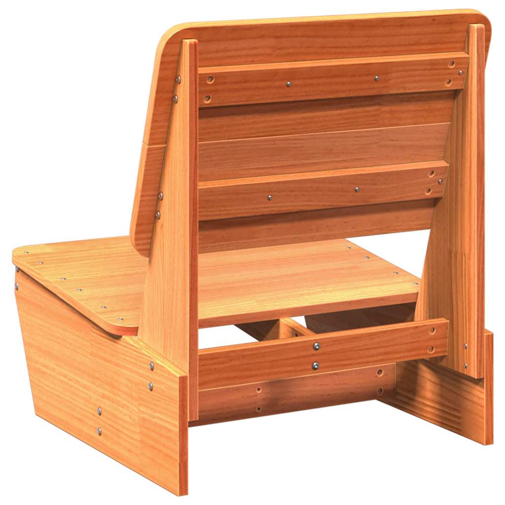 vidaXL Gartenstuhl Wachsbraun 60x64x70,5 cm Massivholz Kiefer