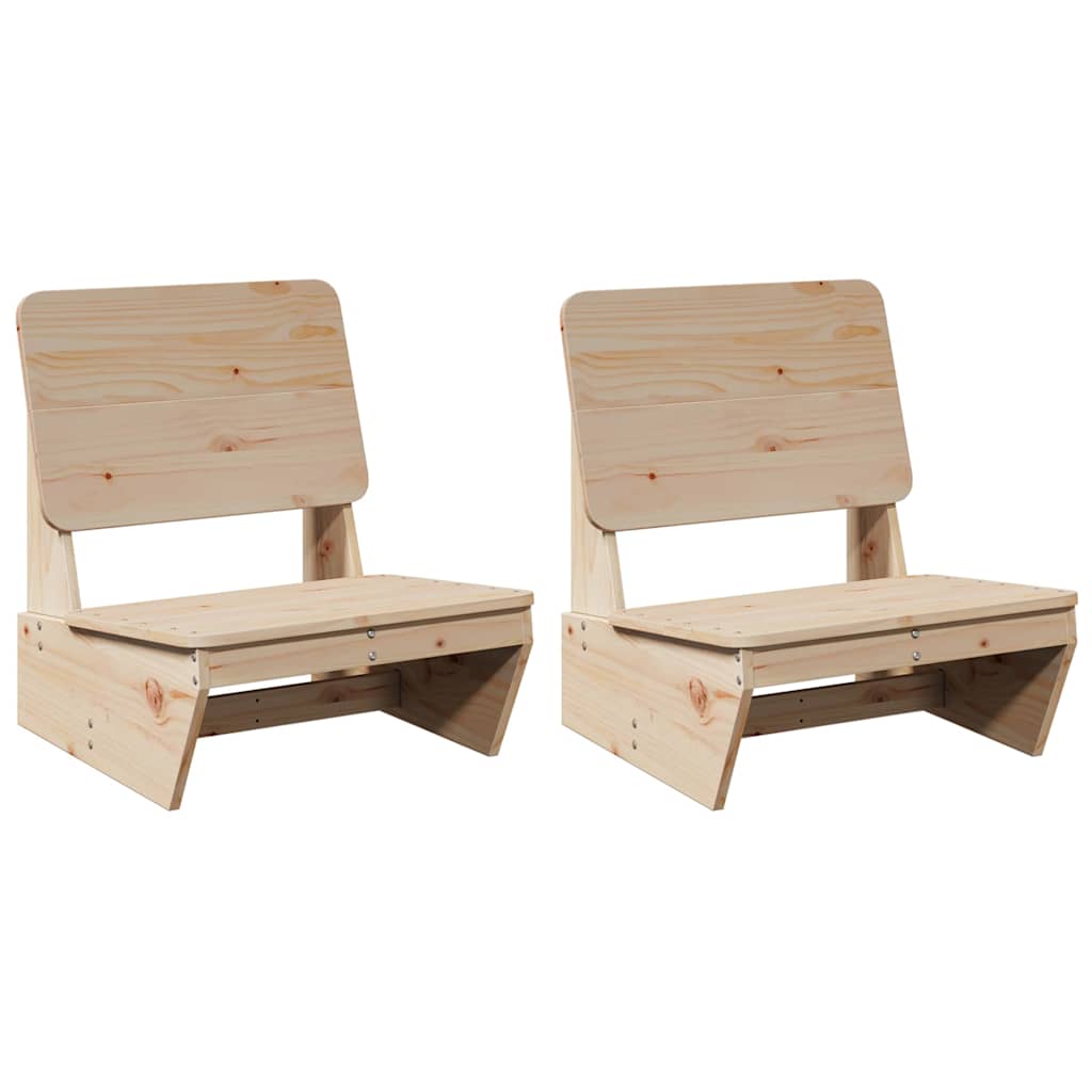 vidaXL Gartenstühle 2 Stk. 60x64x70,5 cm Massivholz Kiefer
