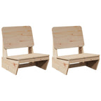 vidaXL Gartenstühle 2 Stk. 60x64x70,5 cm Massivholz Kiefer