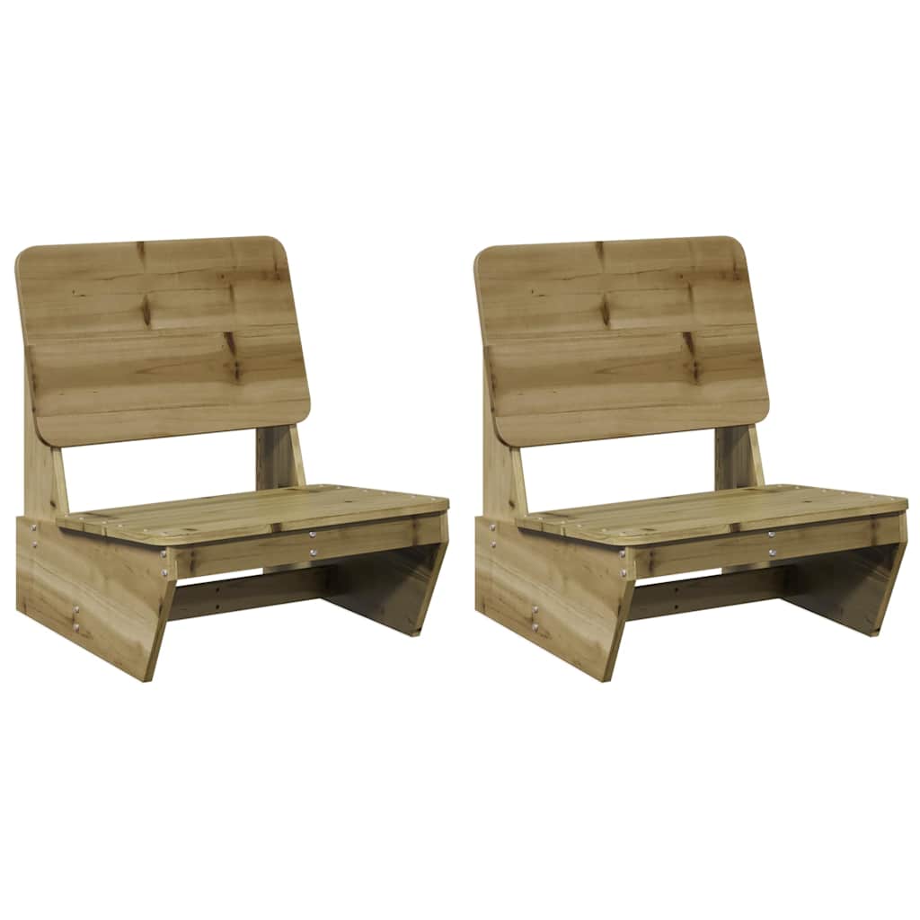 vidaXL Gartenstühle 2 Stk. 60x64x70,5 cm Kiefernholz Imprägniert