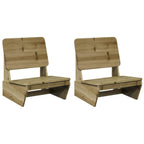 vidaXL Gartenstühle 2 Stk. 60x64x70,5 cm Kiefernholz Imprägniert