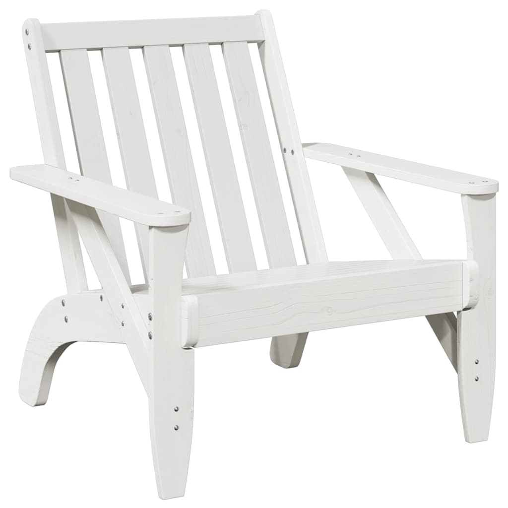 vidaXL Adirondack-Gartenstuhl Weiß 75x77x77 cm Massivholz Kiefer
