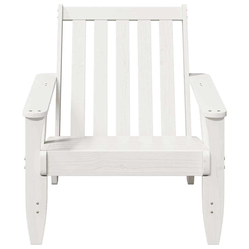 vidaXL Adirondack-Gartenstuhl Weiß 75x77x77 cm Massivholz Kiefer