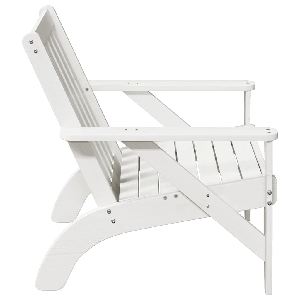vidaXL Adirondack-Gartenstuhl Weiß 75x77x77 cm Massivholz Kiefer