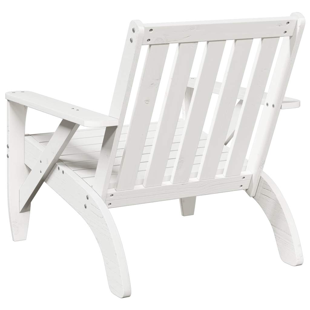 vidaXL Adirondack-Gartenstuhl Weiß 75x77x77 cm Massivholz Kiefer